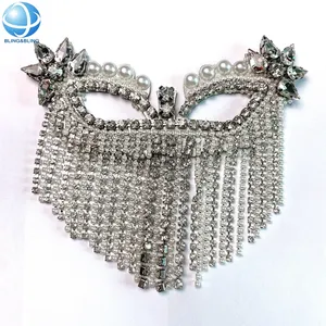 Rhinestone crystal embellished diamond tassel pactches shoe buckle accessories for shoes