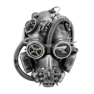 Steampunk Cyberpunk Masque à gaz robot intégral Plaqué or argent Hip-Hop Halloween Dance Parties Costumes d'horreur Matière plastique - Product Image 2