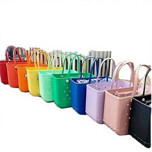 Sac fourre-tout décontracté fait main en EVA, élégant, imperméable, à motifs floraux, durable, avec deux poignées, grande capacité, léger, écologique, ouvert, pour la plage - Product Image 1