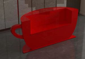 गर्म बिक्री रेसिन कुर्सियां ग्लास फाइबर प्रबलित प्लास्टिक कॉफी की दुकान सोफा - Product Image 6