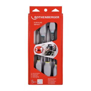 ROTHENBERGER - 73575 Juego de destornilladores Euroline Impakt (5 uds)-EAN 4004625735756 JUEGO DE DESTORNILLADORES - Product Image 1