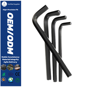 Heavy Duty Black Oxide Hex <b>Key</b> Set Carbon Steel L-shaped Industrial Maintenance Professional Manual Hand Tool - Product Image 1