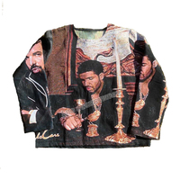 Tapisserie Pull Personnalisé Hommes Mode Hip Hop Rappeur Sweat Tissé Motif Tapestri Couverture Drake Chandails Homme