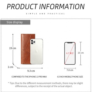 Wholesale Custom Long PU Leather Credit Card Wallet for Men and Women with ID Window Cash Money - Product Image 2