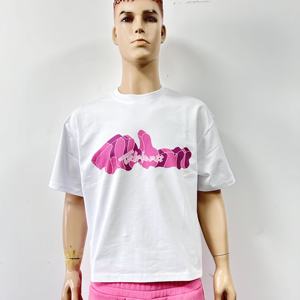 Abbigliamento estivo da uomo Streetwear T-Shirt larga Plus-size a maniche corte con logo personalizzato stile Casual T-Shirt traspirante da uomo T-171 - Product Image 1