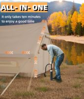 Tente de camping gonflable imperméable pour 6 à 8 personnes, grande tente gonflable avec pompe à air, tente de camping de luxe à montage rapide