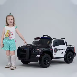 2025 kedatangan baru berlisensi RAM <span class=keywords><strong>Pickup</strong></span> truk anak-anak listrik kuat Dual Motor Drive kendali jarak jauh naik truk polisi mobil mainan
