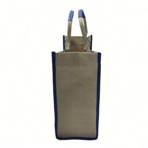 Canvas Tote Stylish Thick Canvas Tote <b>Bag</b> with Sturdy Handles and Bottom Fashion Forward and Cruelty Free Black Blue - Product Image 2