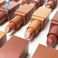 Lipstik Matte Vegan Berkualitas Tinggi dengan Label Pribadi Custom Grosir, Tahan Air, Tahan Lama, dengan Logo, Kemasan Cantik