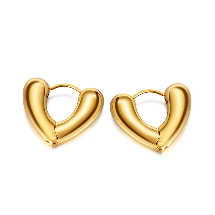 Orecchini a cerchio in argento Sterling placcato oro 14 K a
