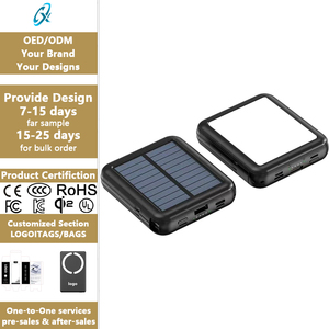 Nuovo Power Bank Solare da 10000mAh, Mini Caricabatterie Portatile da 10W con Luce e Cavi per Uso Esterno - Product Image 1