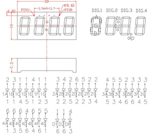 Afficheur LED 7 segments 0,36 pouce 4 chiffres, lumière rouge, dispositif électronique miniature attrayant, affichage numérique multi-valeurs, comptage précis, statut - Product Image 3