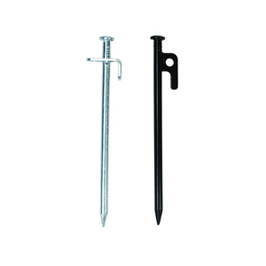 Piquets de tente d'extérieur en métal résistant, incassables et flexibles, noirs, 20cm, 30cm, 40cm, pour le Camping - Product Image 5