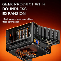 Servidor NAS Personalizado con Pantalla Personalizada y AMD 8845HS para Oficina Corporativa, Nuevo Almacenamiento en Red NAS, Copia de Seguridad de Archivos, Almacenamiento NAS