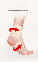 Attelle de cheville fine en nylon et élasthanne OEM ODM, sangle de compression double enveloppante pour la fixation de l'articulation de la cheville