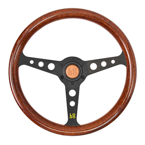 Volante Deportivo Leaders ABS de 350 mm de Profundidad, 4 cm, Nuevo Diseño Clásico Retro Vintage, Volante de Madera de Melocotón - Product Image 2