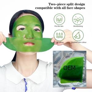 Masque facial en hydrogel en collagène cristallin vert bio-cellulose pour une peau <span class=keywords><strong>de</strong></span> verre, hydratant, blanchissant, anti-rides - Product Image 4