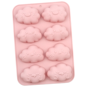 Molde de Silicona con Forma de Nube y 8 Caras Sonrientes para Pasteles, Velas, Jabones, Pudines y Resina, Sin BPA, de Baking Factory - Product Image 3