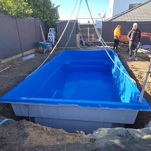 สระว่ายน้ำไฟเบอร์กลาสแบบฝังดิน ทนทานต่อการแตกร้าว ปรับแต่งได้ตามต้องการ พร้อมสปาใต้ดินสำหรับครอบครัว - Product Image 1