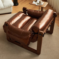 Haute qualité 1 places en cuir PU canapé d'intérieur pouf de luxe canapé chaise pour salon confortable avec matériau de remplissage en coton