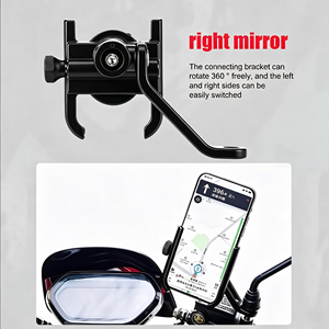 Hot Selling Bicycle Handlebar Phone Holder Aluminum Alloy Motorbike Motorcycle Rearview <b>Mirror</b> Phone Holder Scooter Mobile Stand - Product Image 6