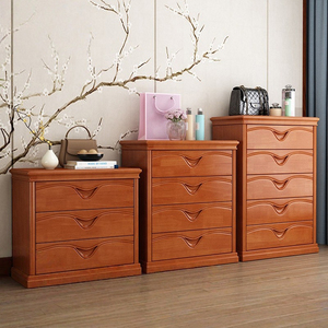 Cajón de combinación de almacenamiento para sala de estar, armario de esquina moderno y pequeño de madera maciza, tres cuatro cinco cajones - Product Image 1