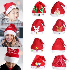 LED Christmas <b>Hats</b> Christmas Decorations Santa Claus Christmas Eve Children's Gifts Wholesale - Product Image 3