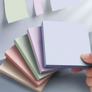 Blocs-notes autocollants carrés couleur Morandi (7,5 cm) – Papeterie pour l'organisation au bureau, à l'école et à la maison - Product Image 1