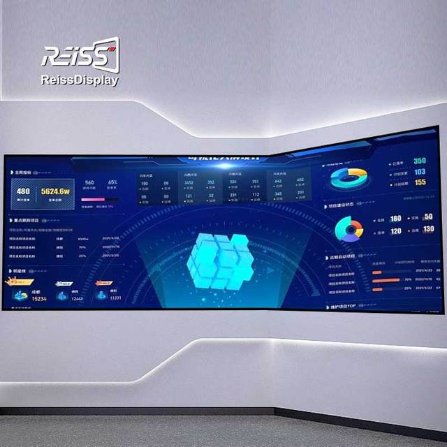 REISS Indoor Seamless LED Wall 4K 8K Full Color Video Display Screen Panels Small Fine Pitch P0.9 P1.2 P1.5 P1.8 SDK Function