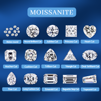 Pierres de moissanite coupe rayonnante DEF VVS 0.5ct 1ct 2ct 3ct diamants moissanite coupe rayonnante brillant moissanite lâche énorme stock