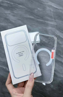 Casing iPhone 18 Pro Max Transparan TPU PC Anti Benturan Magnetik Pelindung Handphone Bening untuk iPhone 15 16 17 Air