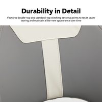 Siège de bateau pliable gris de luxe HOMFUL Fauteuil de yacht à dossier haut en cuir PU de qualité marine
