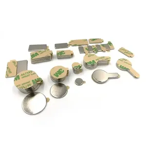 Nam châm Neodymium hình đĩa tròn dẹt chất lượng cao, mạnh mẽ, loại N52 Ndfeb, có keo dán tự dính 3M - Product Image 2