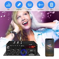 Amplificateur stéréo HiFi Creatall AK-380 400W USB SD 2.0 CH 5.0 Amp avec télécommande, amplificateur professionnel pour home cinéma