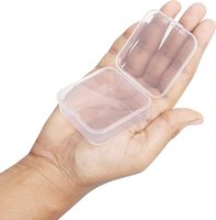 Petite boîte de rangement en plastique transparent Conteneurs en plastique avec couvercle à charnière Mini boîtes de baignoire pour pilules Perles Bijoux Artisanat Articles