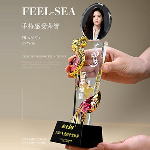 <b>Crystal</b> Photo Trophy Laser Engraved Digital Printing Various Sizes Durable Award For Sales <b>Top</b> Performers Employee Recognition - Product Image 4