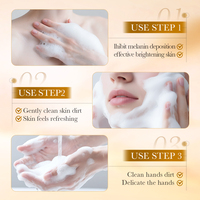 SADOER Savon Solide au Lait de Chèvre Hydratant Éclaircissant Nettoyage en Profondeur Mousse Abondante pour Visage Corps Mains Usage Quotidien