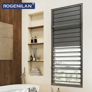 Persianas de Aluminio Ajustables para Ventanas Exteriores Grandes ROGENILAN, Ventanas <span class=keywords><strong>con</strong></span> Rejilla Antimosquitos y Aislamiento Acústico - Product Image 4