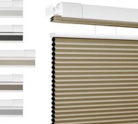 Persianas Enrollables Modernas Motorizadas con Riel Lateral Integrado, Tejido Opaco de Panal de Abeja, Poliéster Horizontal para Claraboyas