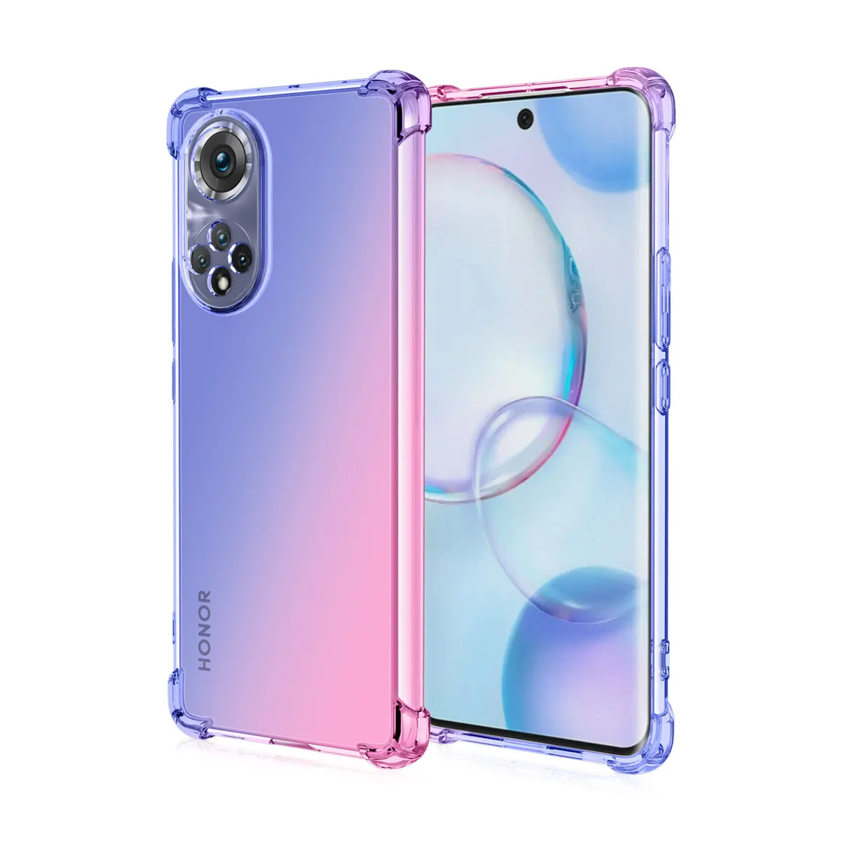 Gradient Phone Case Cover For Huawei P50 Pro P Smart 2021 Y7P Y7A P40 Lite Nova 8 Silicone Shockproof Case For Honor 50 Pro