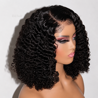 Perruques frontales en dentelle HD ELI Kinky Curly, cheveux humains brésiliens bruts, pas chers, pour femmes noires