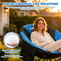 Chaise lune rembourrée avec logo personnalisé OEM ODM, faible MOQ, chaise soucoupe pliable pour marques à marque privée - Support de conception personnalisée