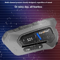 Casque de moto à alimentation directe pour casque d'interphone Bluetooth portée de 1200m prend en charge le microphone parlant simultané à 6 personnes