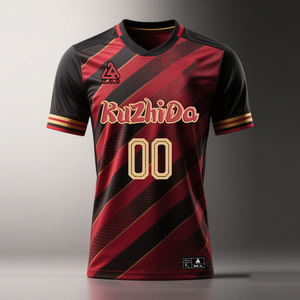 مجموعات مخصصة للتزيين في المنزل مع رقم مخصص وقمصان كرة قدم مخططة قميص جديد لكرة القدم - Product Image 1