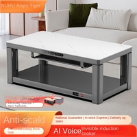 Table basse chauffante électrique en graphène de 1,2 m à 1,6 m avec fonction de levage pour le chauffage domestique du salon et l'utilisation comme four de cuisson