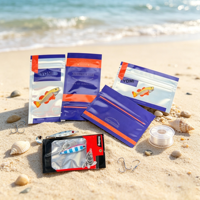 Sacs d'emballage souples personnalisés en plastique pour appâts, avec fermeture éclair refermable, imprimés et laminés, pour aliments et leurres de pêche