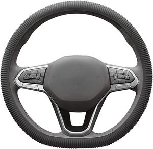 Housse de <span class=keywords><strong>volant</strong></span> de voiture cousue à la main, accessoires d'intérieur de voiture, housse de <span class=keywords><strong>volant</strong></span> en Silicone, vente en gros - Product Image 1