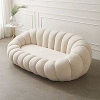 Fauteuil de salon moderne confortable avec revêtement en laine, canapé individuel avec pieds et rembourrage en éponge, chaise de relaxation pour appartement et maison