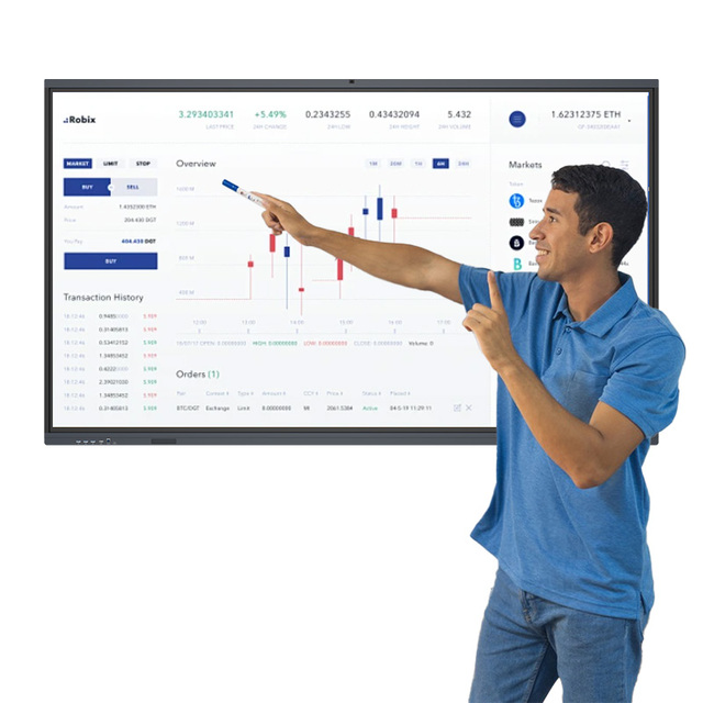 Interactive Digital Smart Board Education Medical Use 55/65/75/85/86/110 Inch 4K Capacitive Touch 1 Year Warranty Indoor