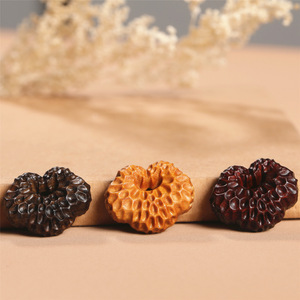 Candado de Agarwood con Incrustaciones de Hoja de Oro, Cinco Inscripciones Sutrales, Ceremonia Religiosa, Joyería Coleccionable Cultural Unisex - Product Image 2